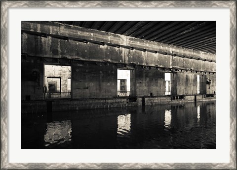 Framed Interiors of World War Two-era Nazi submarine, Bordeaux, Gironde, Aquitaine, France Print