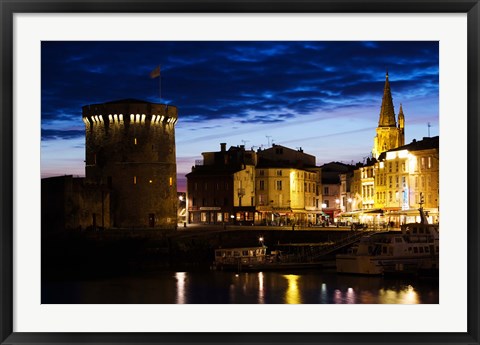 Framed Tour de la Chaine tower, Old Port, La Rochelle, Charente-Maritime, Poitou-Charentes, France Print