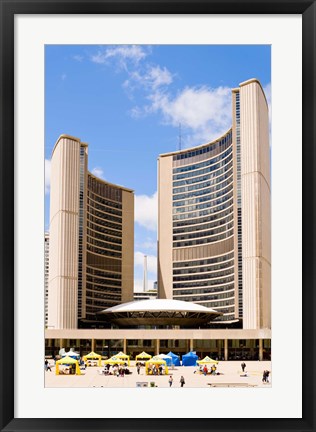 Framed Facade of a government building, Toronto City Hall, Nathan Phillips Square, Toronto, Ontario, Canada Print