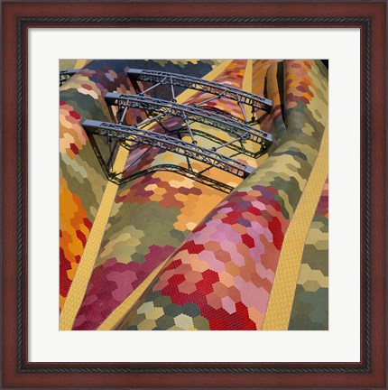 Framed High angle view of a roof of Santa Caterina Market, Barcelona, Catalonia, Spain Print