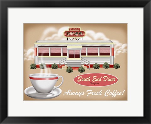 Framed South End Diner Print