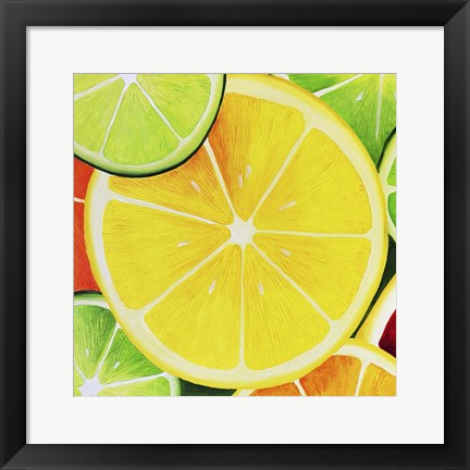 Framed Sliced Lemon Print