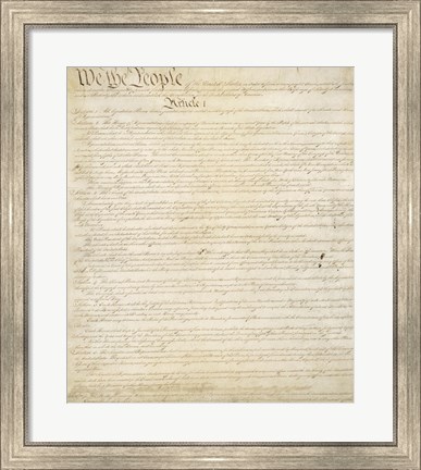 Framed Constitution of the United States I Print