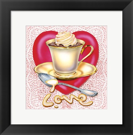 Framed Latte Love Print