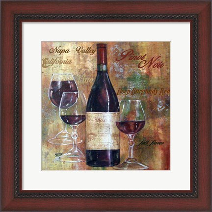 Framed Napa Valley Pinot Lettered Print