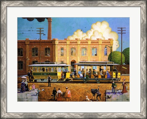 Framed Kansas City Cable Railway Print