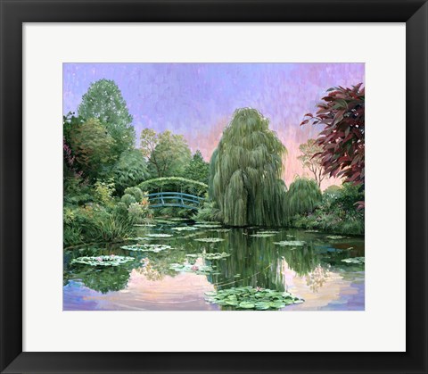 Framed Monet Garden V Print