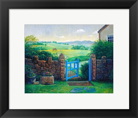 Framed Blue Gate Print