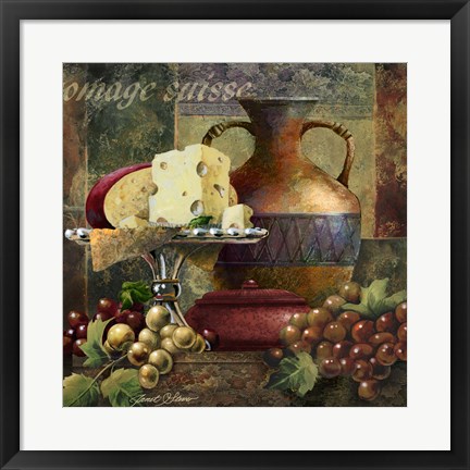 Framed Cheese &amp; Grapes II Print