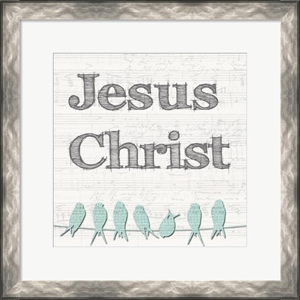 Framed Jesus Christ Birds Print