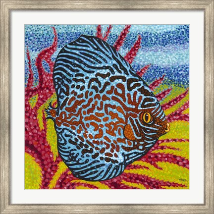 Framed Brilliant Tropical Fish II Print