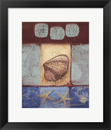 Framed Aquamarine Clam Print