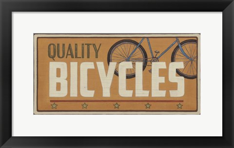 Framed Bike Shop III Print