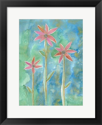 Framed Dainty Daisies III Print