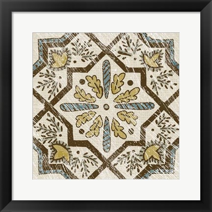Framed Non-Embellished Batik Square V Print