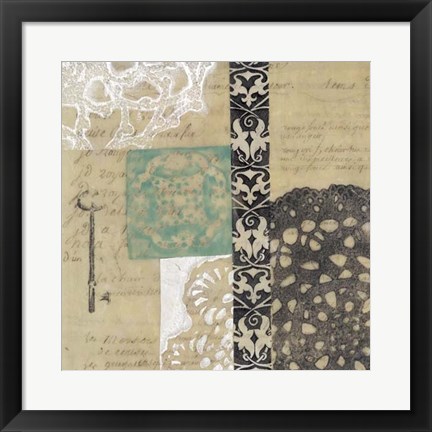 Framed Filigree &amp; Key II Print