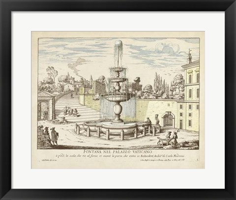 Framed Fountains of Rome III Print