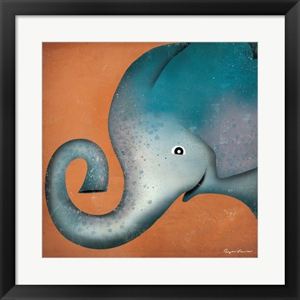 Framed Elephant WOW Print