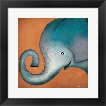 Framed Elephant WOW Print