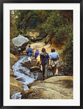 Framed Hiking Hells Gate Kenya Africa Print