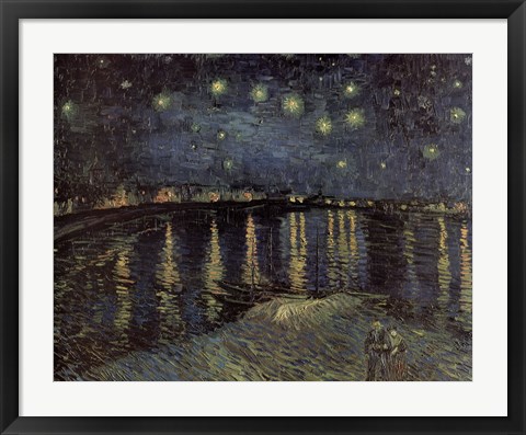 Framed Starry Night over the Rhone, c.1888 Print