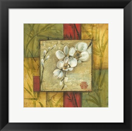 Framed Asian Orchid Montage I Print