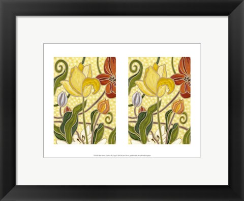 Framed Mini Sunny Garden II (2-Up) Print