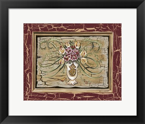 Framed Antique White Vase I Print