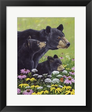 Framed Black Bears Print