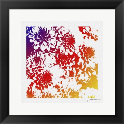 Framed Floral Brights III Print