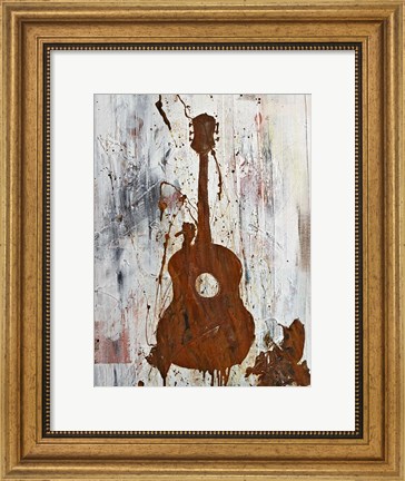 Framed Rust Guitar Print