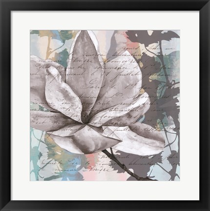 Framed Pastel Magnolias II Print