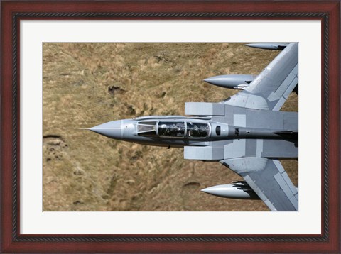 Framed Front section of a Royal Air Force Tornado GR4 during low fly training in North Wales Print