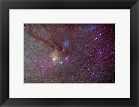 Framed Head of Scorpius with celestial deep sky objects Print