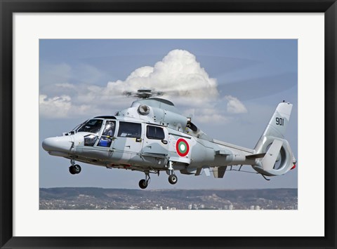 Framed Eurocopter AS-565MB Panther prepares for landing Print