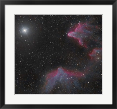 Framed IC 59 and IC 63 in Cassiopeia Print