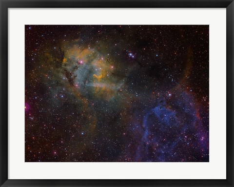 Framed Sharpless 2-132 emission nebula Print