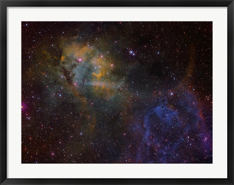 Framed Sharpless 2-132 emission nebula Print