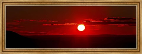 Framed panoramic image where clouds mimic solar prominences Print