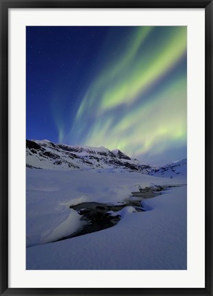 Framed Aurora Over Skittendalstinden in Troms County, Norway Print