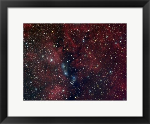 Framed NGC 6914, reflection nebula in Cygnus Print