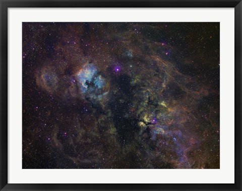 Framed Widefield image of narrowband emission in Cygnus Print