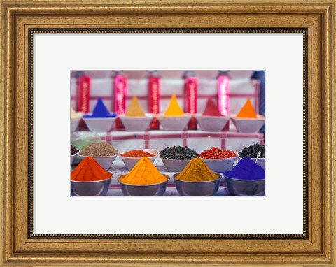 Framed Colorful Spices in the Market, Egypt Print