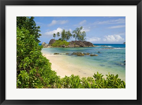 Framed Coastal view on Mahe Island, Seychelles Print