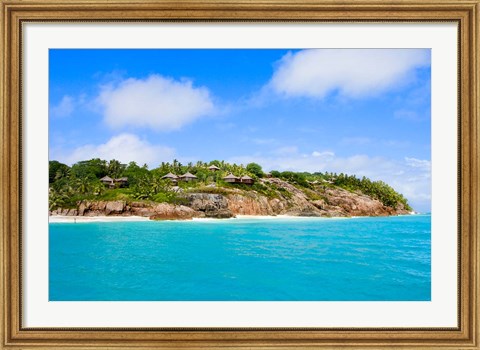 Framed Fregate Island Resort, Seychelles, Africa Print