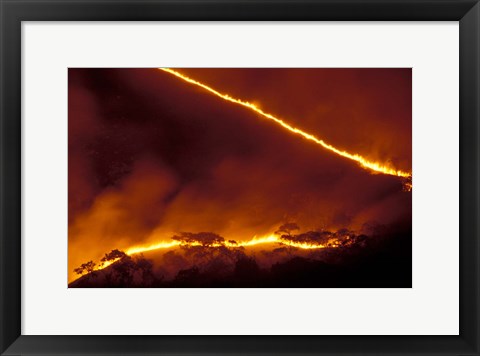 Framed Forest Fire, Gombe National Park, Tanzania Print