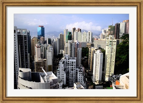 Framed Apartment Buildings of Causeway Bay District, Hong Kong, China Print