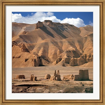 Framed Afghanistan, Bamian Valley, Ancient Architecture Print