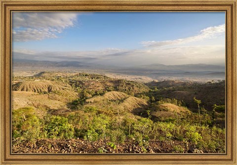 Framed Dry farming on terraces, Konso, Rift valley, Ethiopia, Africa Print