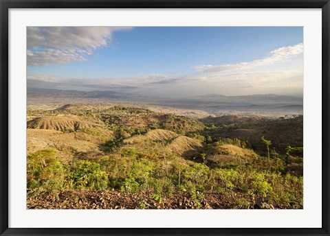 Framed Dry farming on terraces, Konso, Rift valley, Ethiopia, Africa Print